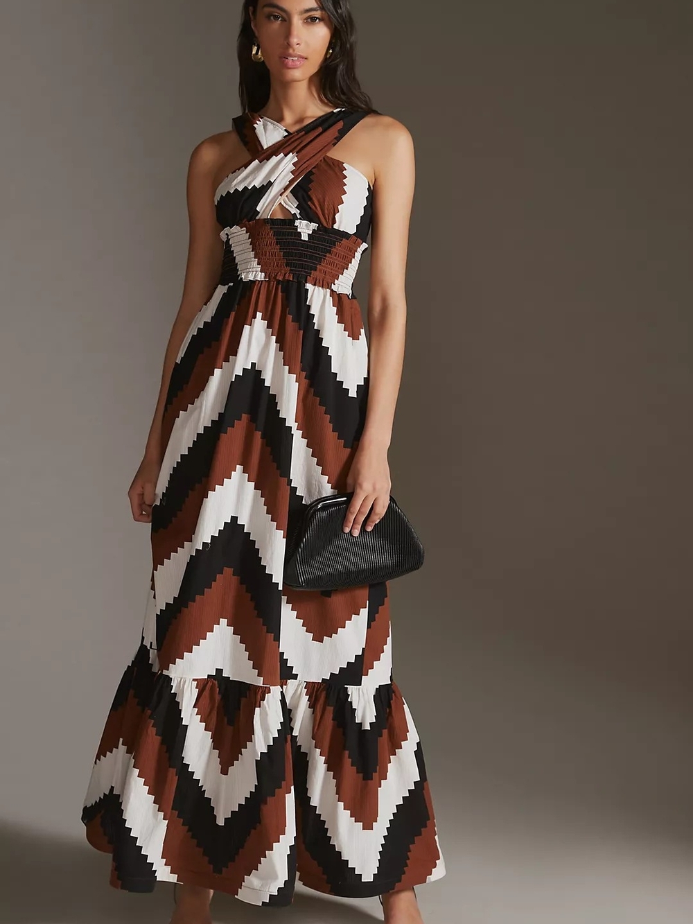 Anthropologie Plenty by Tracy Reese Printed Halter Maxi Dress